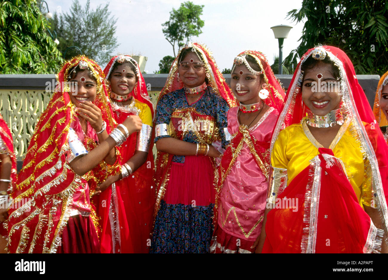 India South Andaman Island Port Blair Republic Day parade girls in