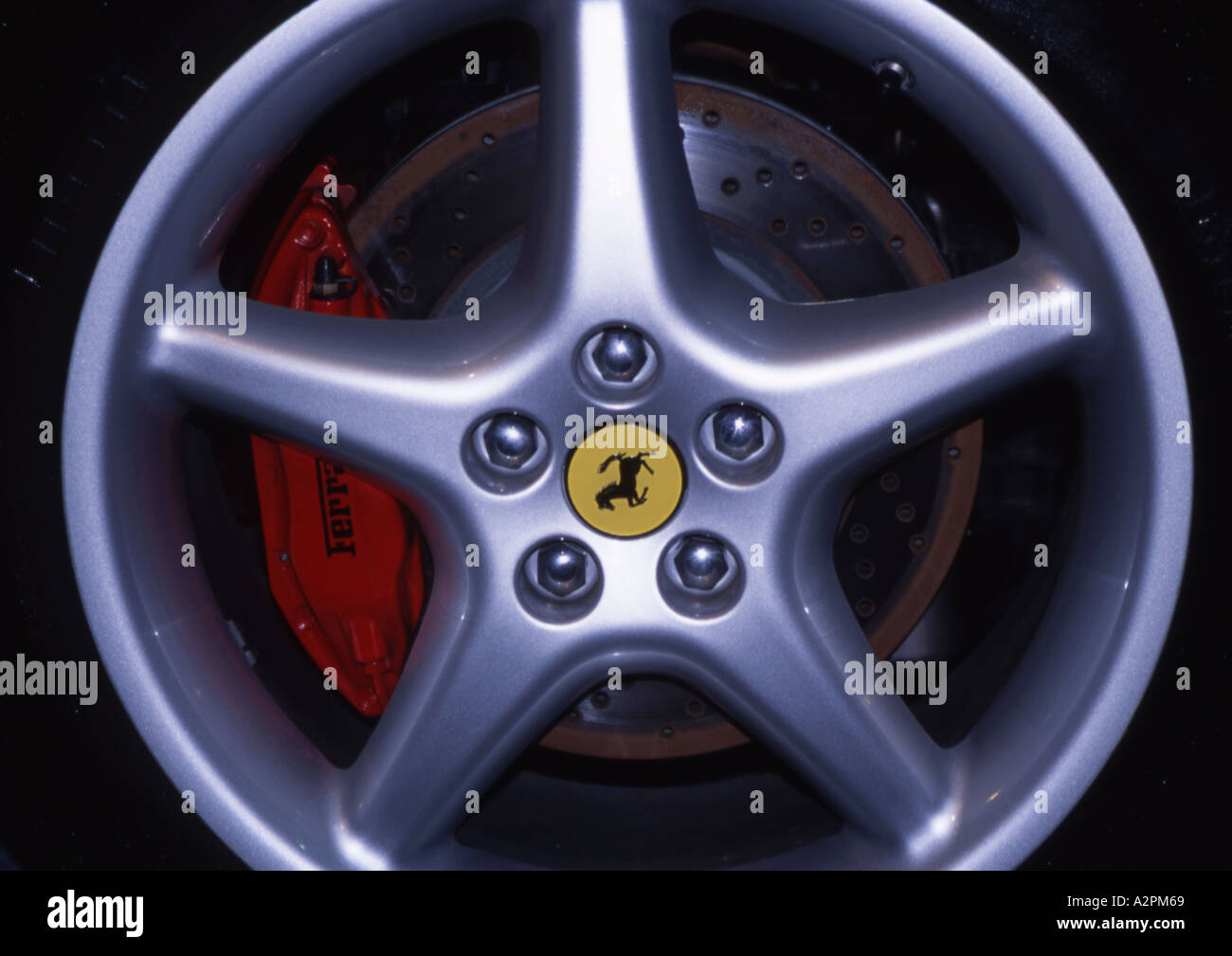 The iconic symbol of speed and luxury a ferrari stallion on your alloy ...