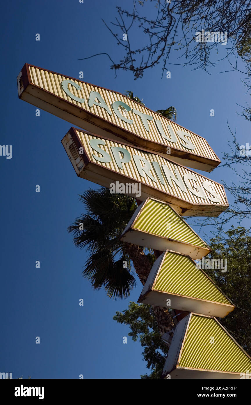 Classic Neon Sign at the Hope Springs Resort, Desert Hot Springs