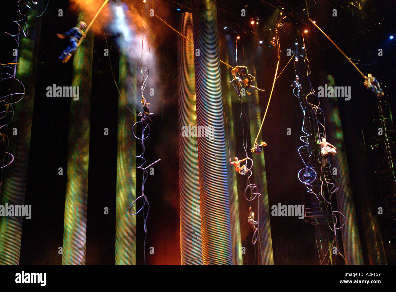 A scene from the performance KA Cirque du Soleil Stock Photo - Alamy