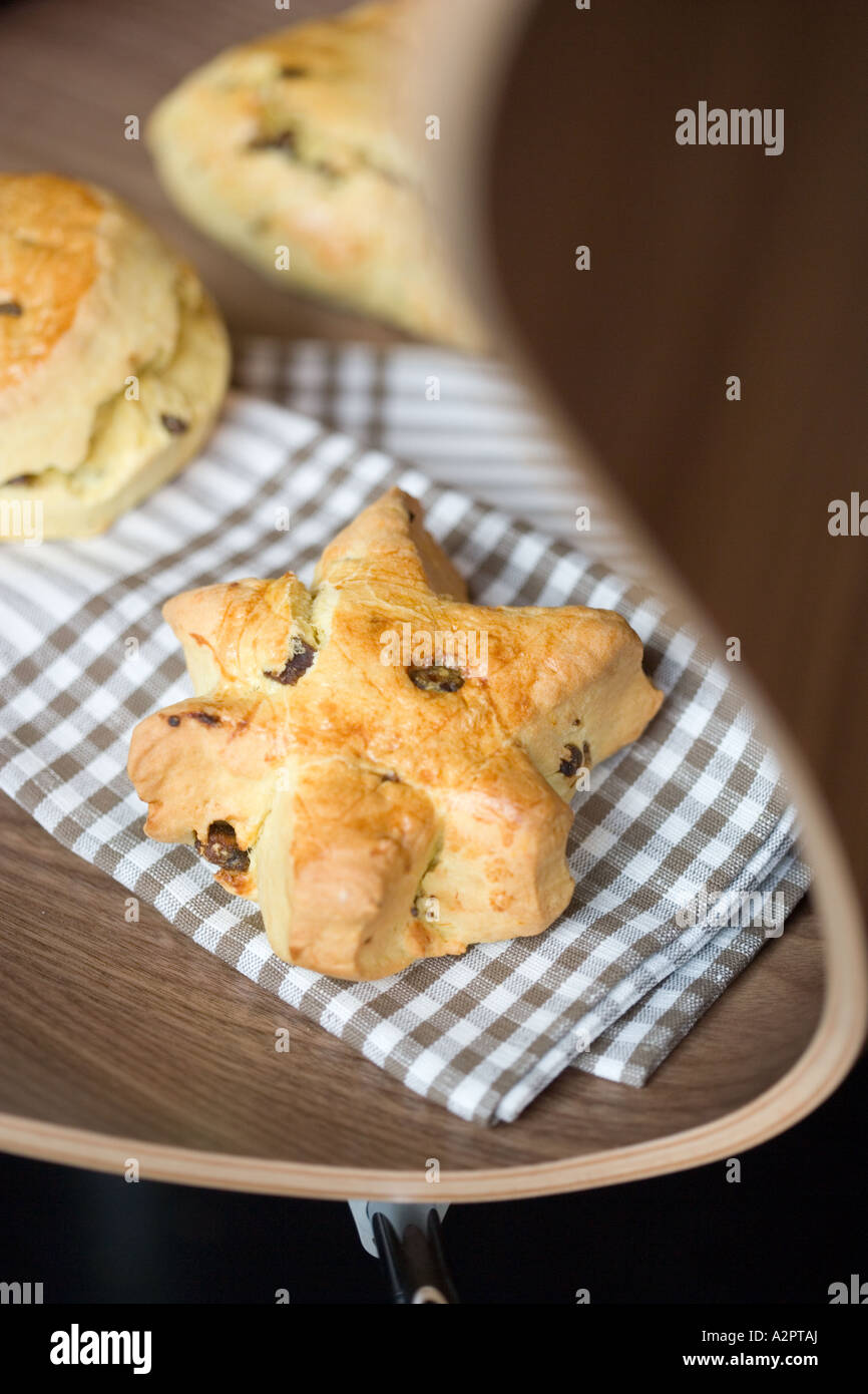 Star Shaped Scone on seat Stock Photo