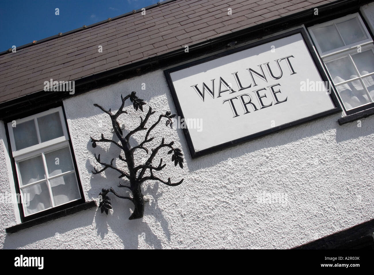 The Walnut Tree Inn Restaurant Abergavenny Wales Stock Photo
