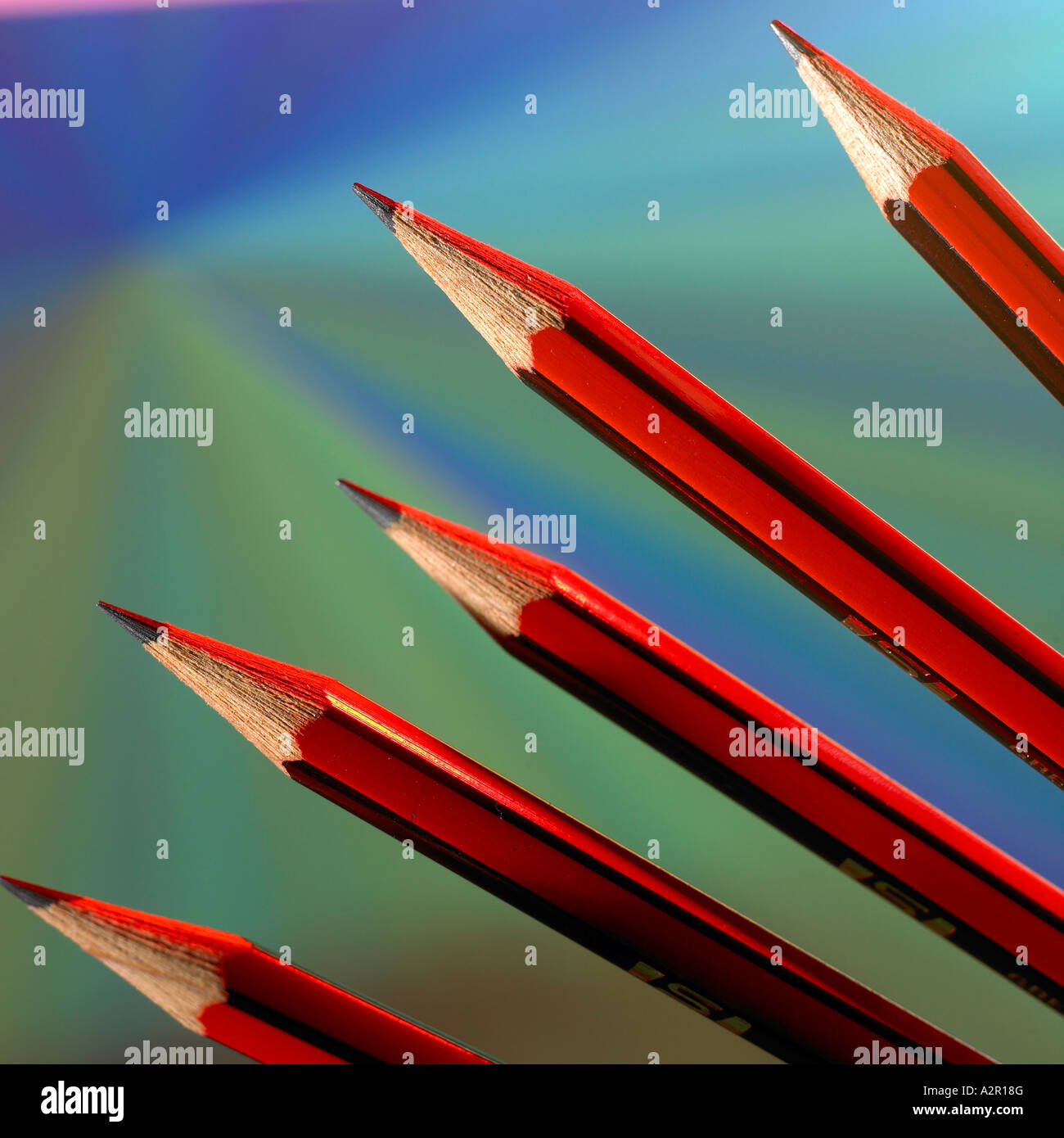 Pencils On Blue Green Background Stock Photo Alamy Pencils On Blue Green Background Stock Photo Alamy
