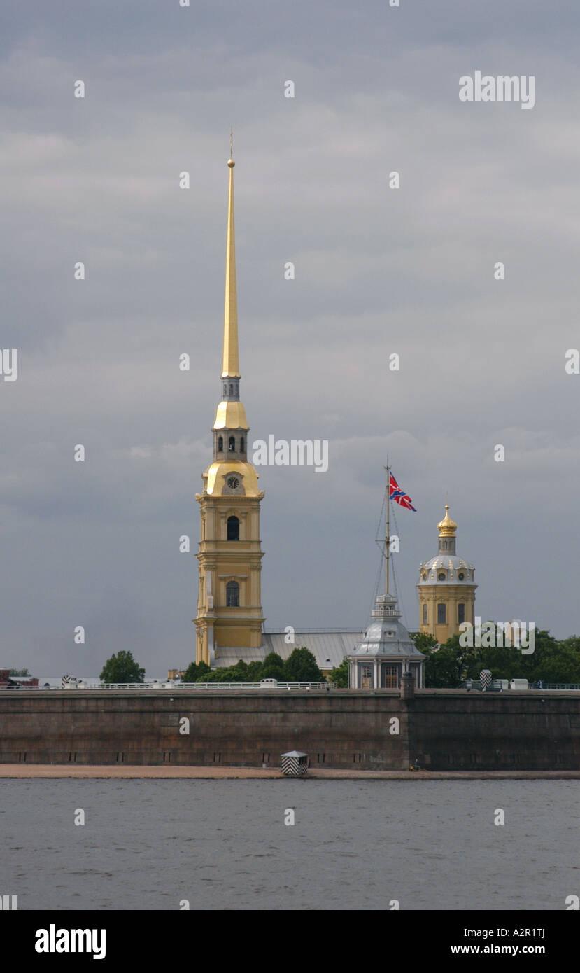 Peter and Paul (Petropavlovskaya) Fortress founded by tsar Peter the Great in Saint Petersburg, Russia Stock Photo