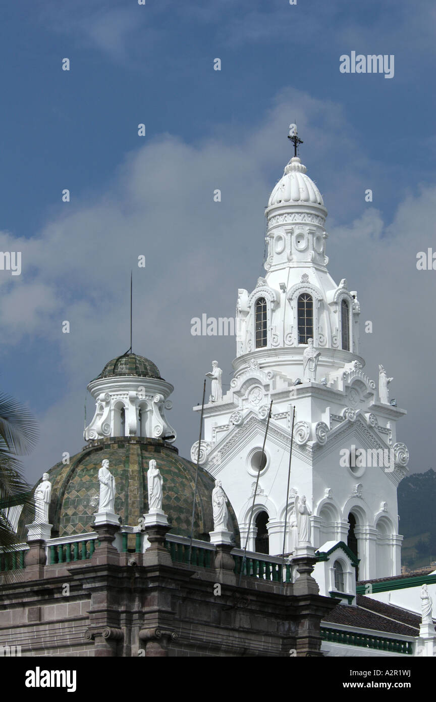 The Cathedral (Catedral) on the Independence square (Plaza dela Independencia) in Quito, Ecuador. Stock Photo