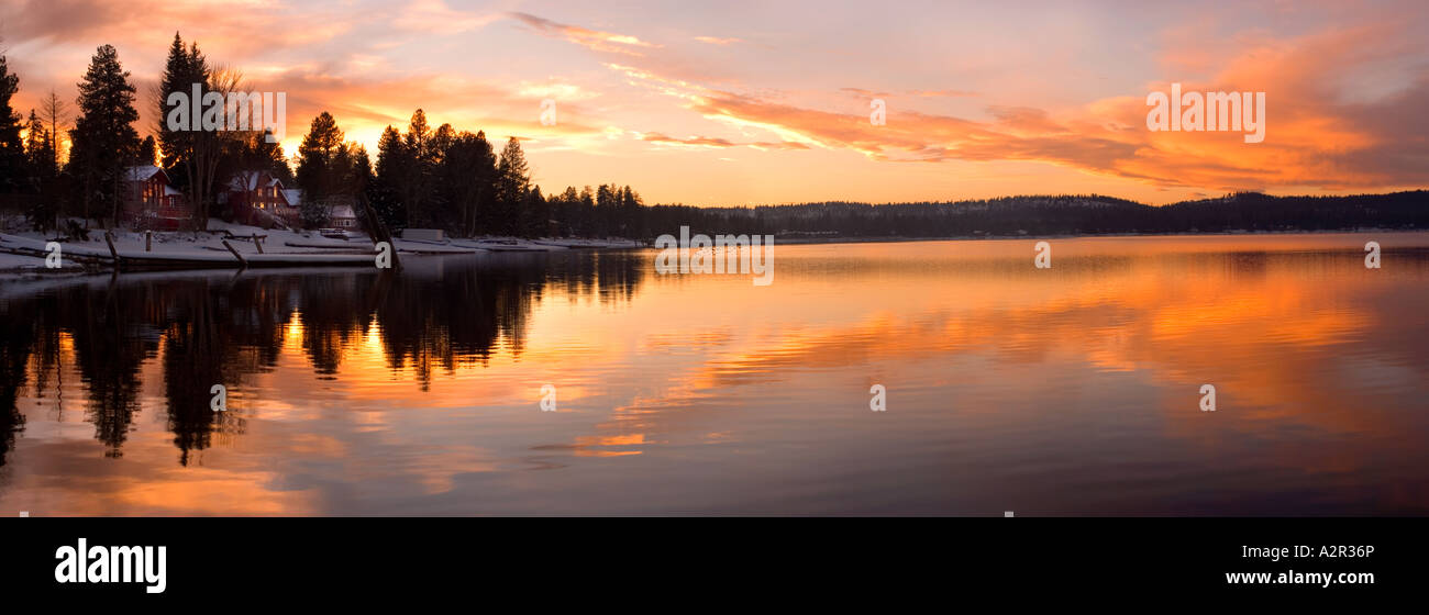 Idaho Mccall Beautiful Sunset On Stock Photos Idaho Mccall