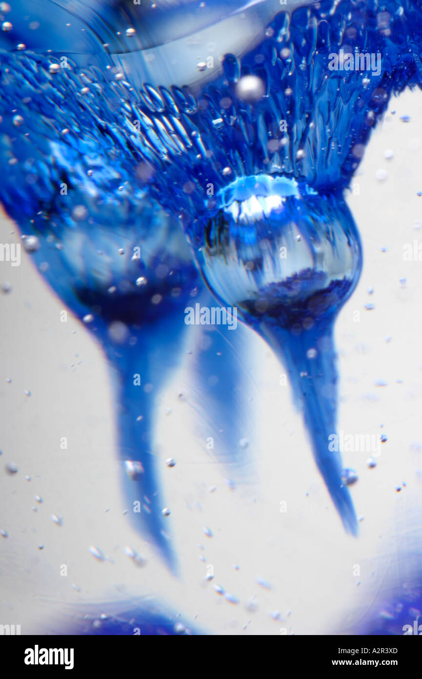 Detail of a hand-blown glass object Stock Photo