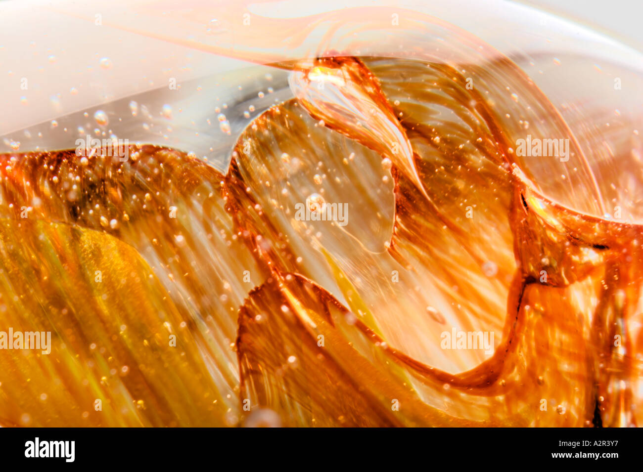 Detail of a handblown glass object Stock Photo Alamy