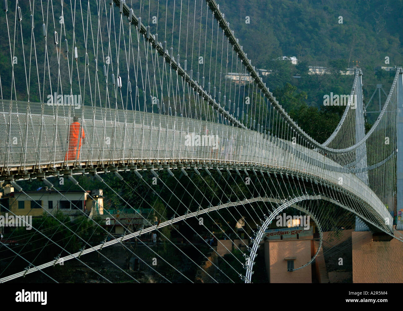 bridge in rishikesh Stock Photo