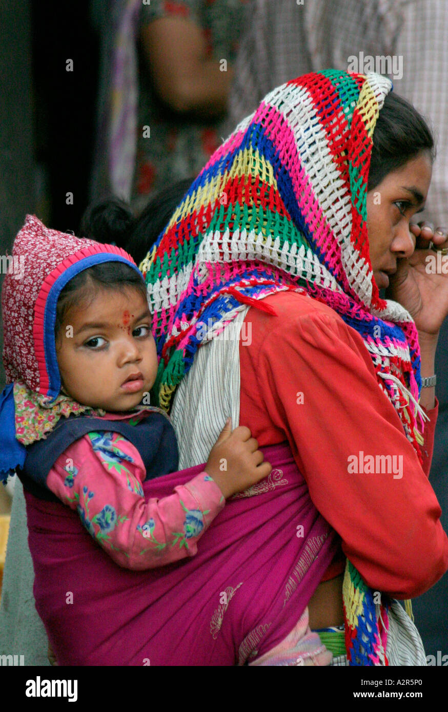 mother and baby in nepal Stock Photo Alamy