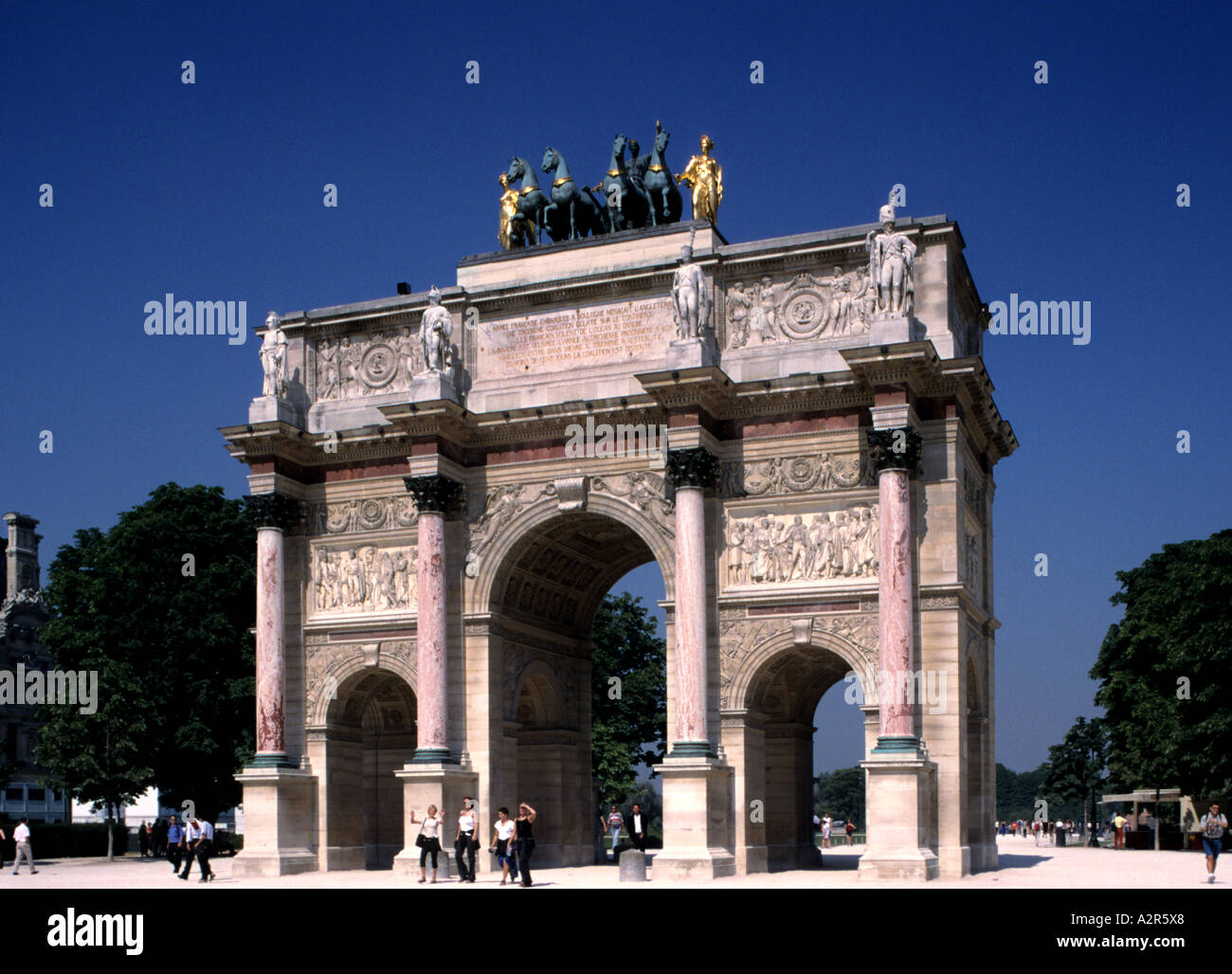 Place du Carrousel the Louvre Paris France Parisian Stock Photo