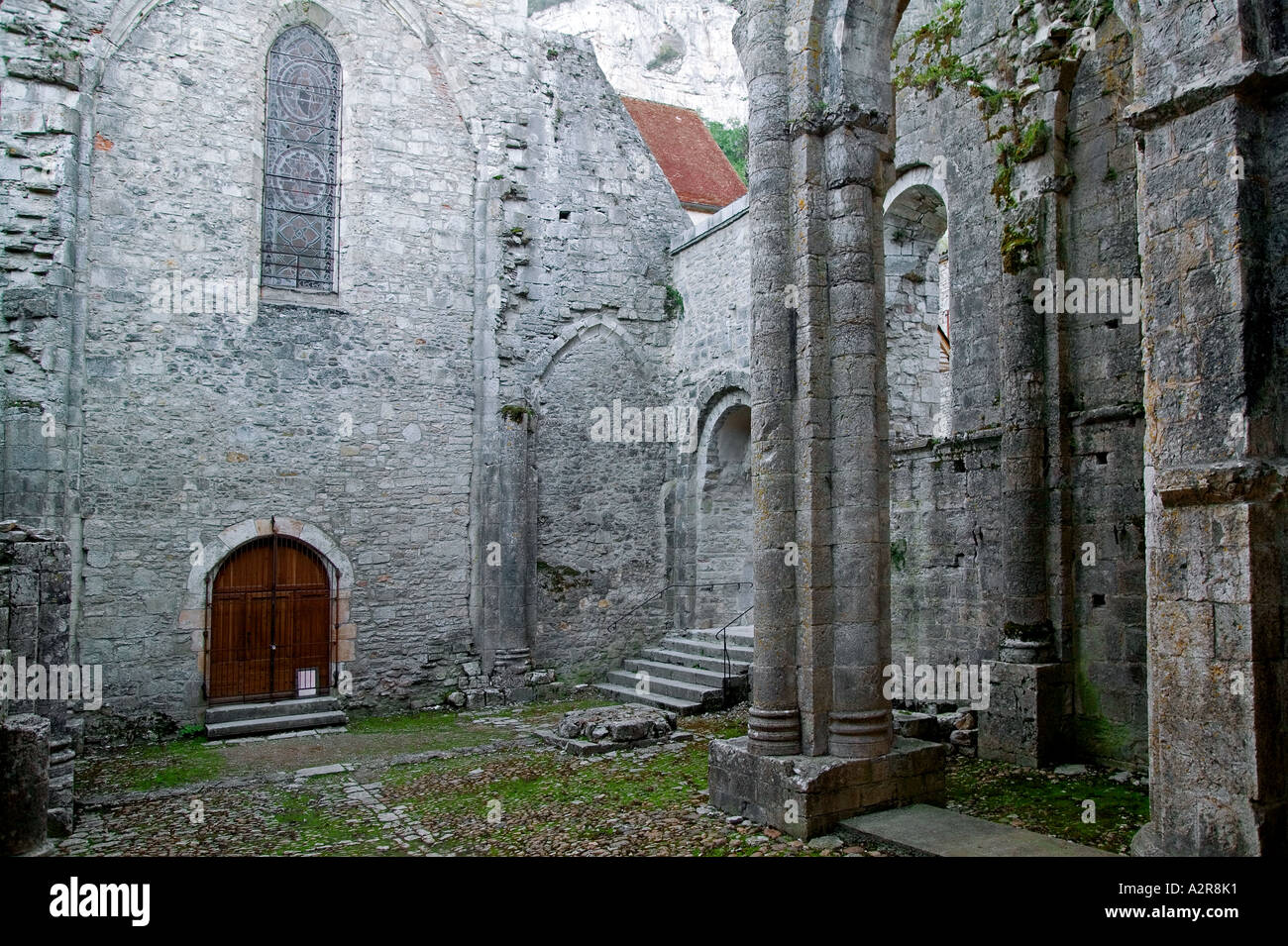 France - Old abbey of Marcilhac sur Cele Stock Photo