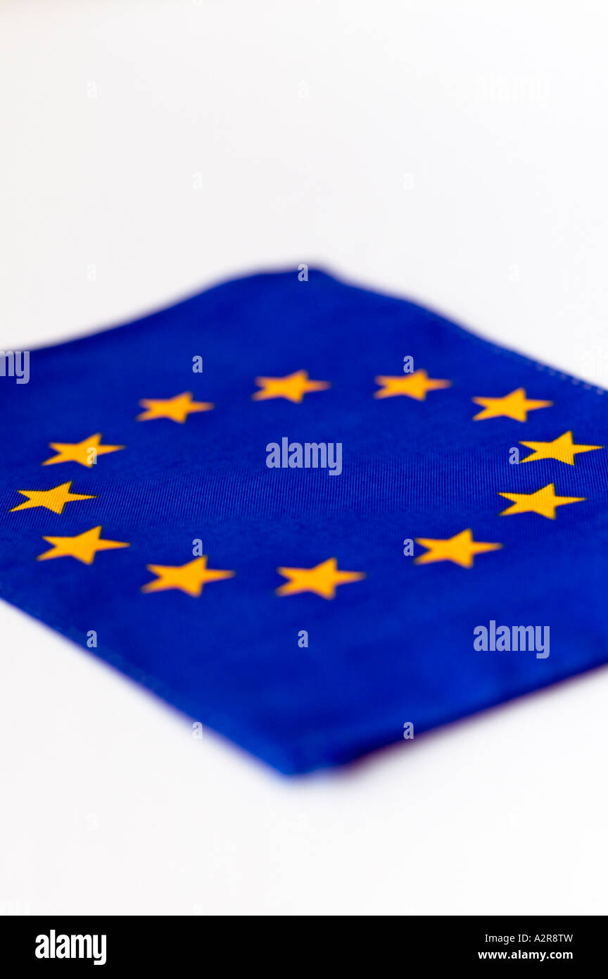 European Flag EEC on white background Stock Photo
