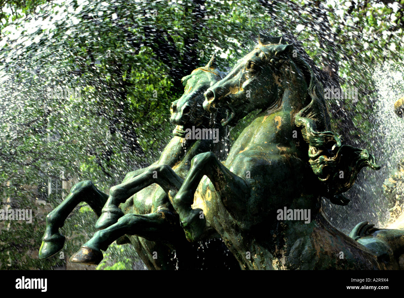 France Paris Observatory Garden Fountain the Four parts of the world near Luxembourg Gardens Stock Photo