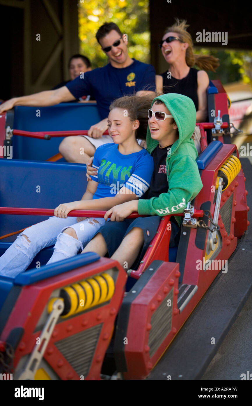 Atom Smasher Six Flags Magic Mountain Rides Valencia California United States of America Stock Photo