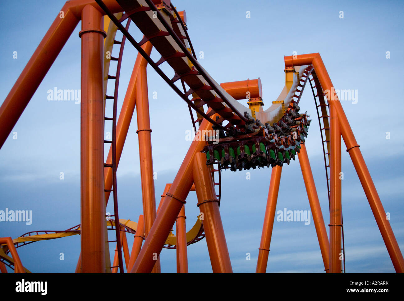 Tatsu rollercoaster Six Flags Magic Mountain Rides Valencia California United States of America Stock Photo