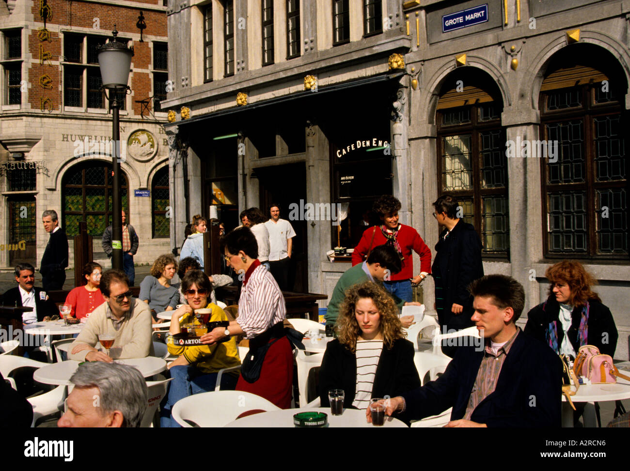 Pub bar cafe den Engel Angel Big Market townhall Antwerp Belgium Belgian town Stock Photo Alamy