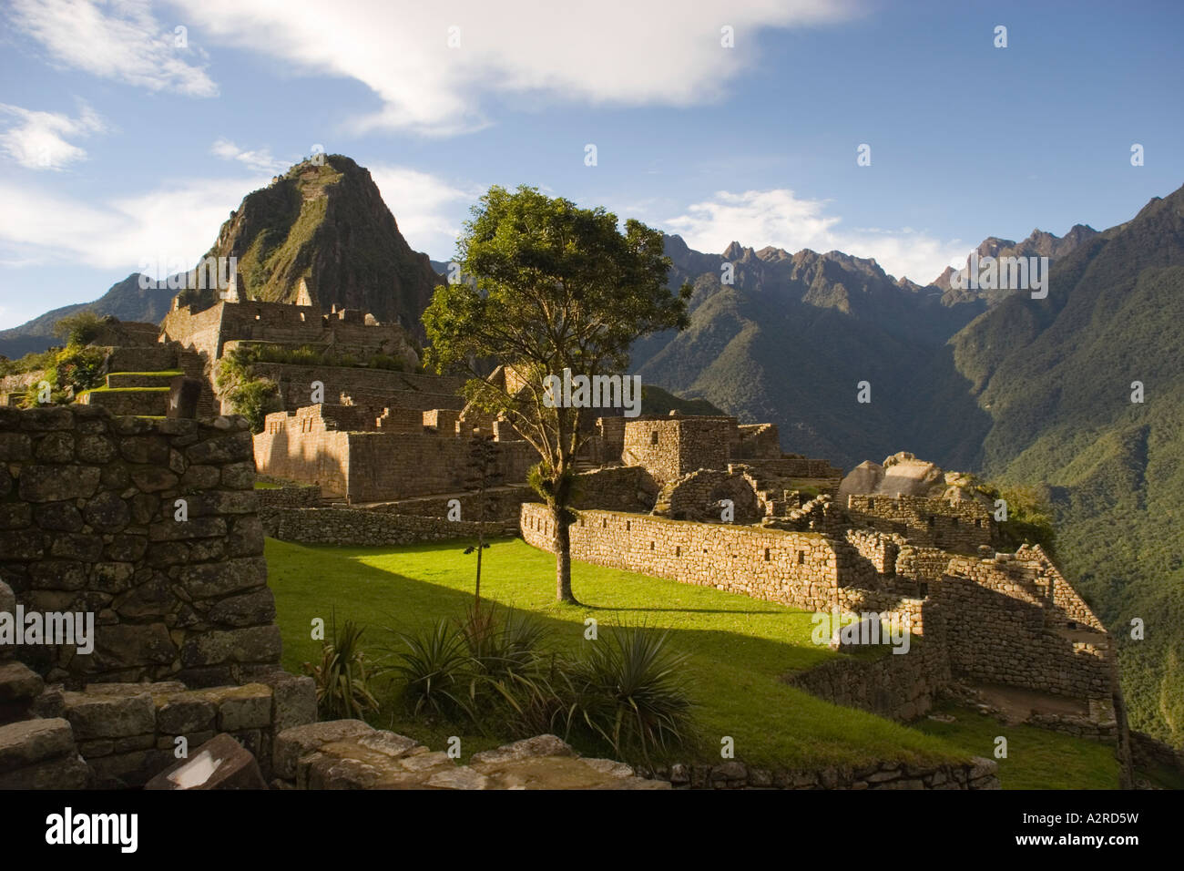 View of Machu Picchu including surrounding mountains Peru Stock Photo ...