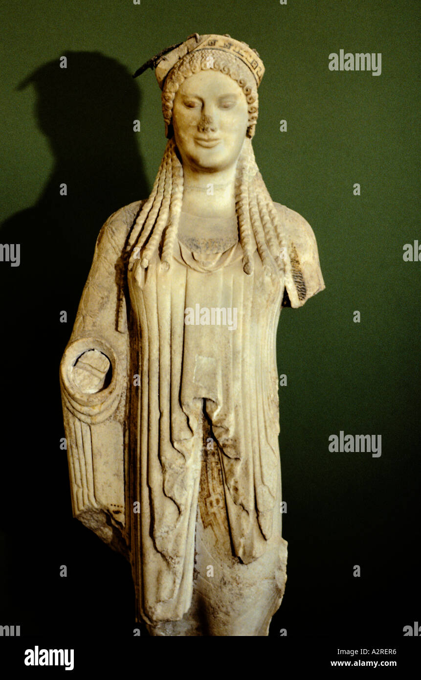 Kore 6 BC Greek Greece Museum Athens Stock Photo Alamy