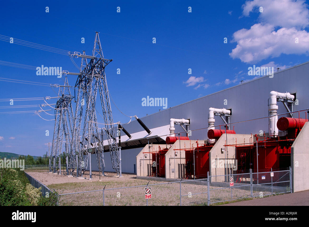 Hydro Electric Power Lines and Station at the WAC Dam on the