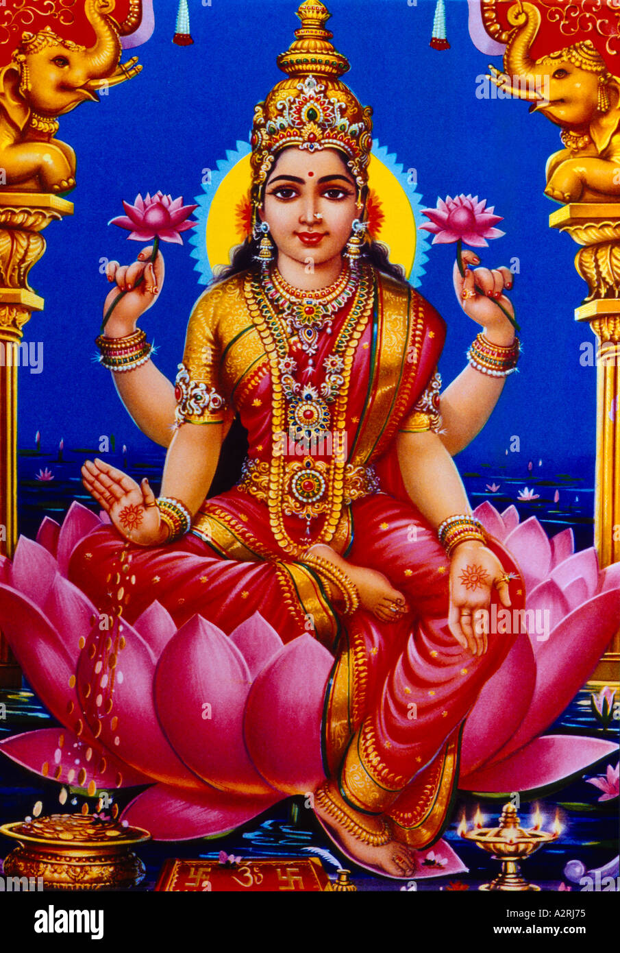 Hindu god lakshmi hi-res stock photography and images - Alamy