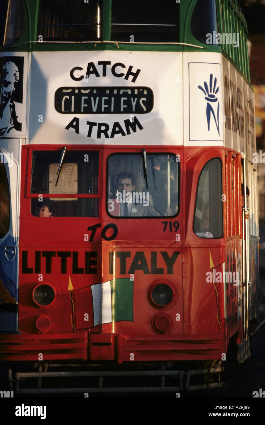 blackpool trams 1984 Stock Photo