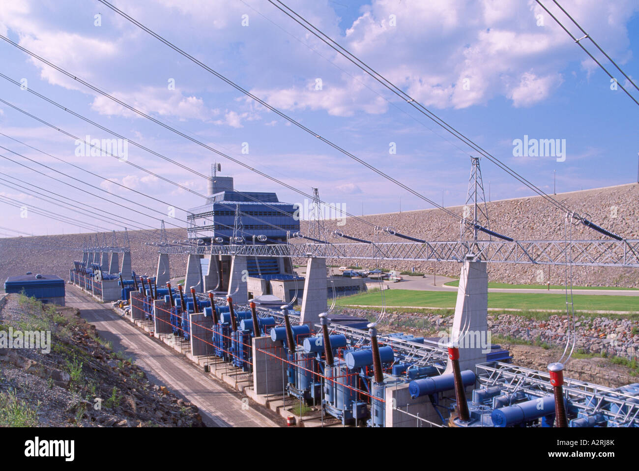 Hydro Electric Power Lines and Station at the WAC Dam on the