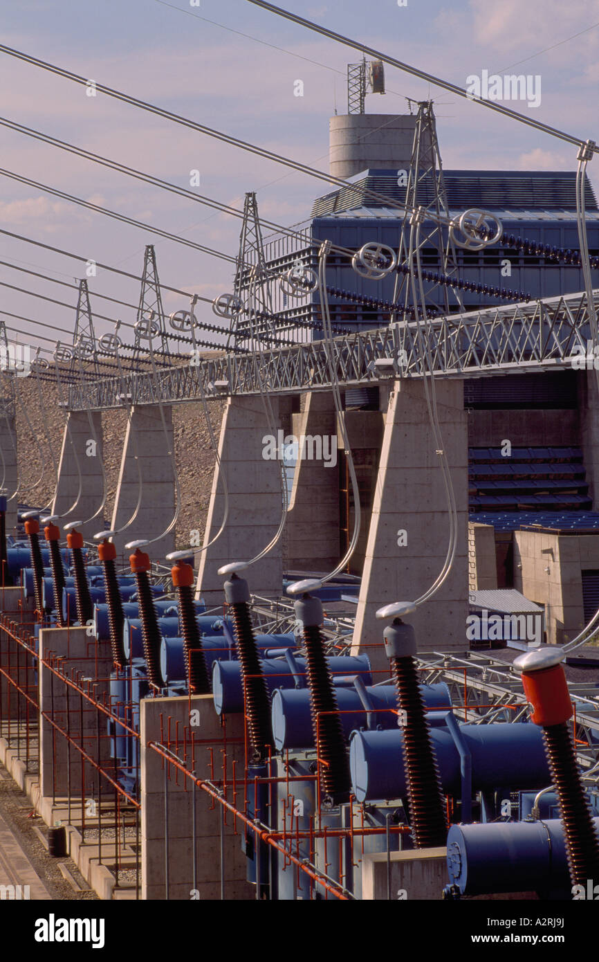 Hydro Electric Power Lines and Station at the WAC Dam on the
