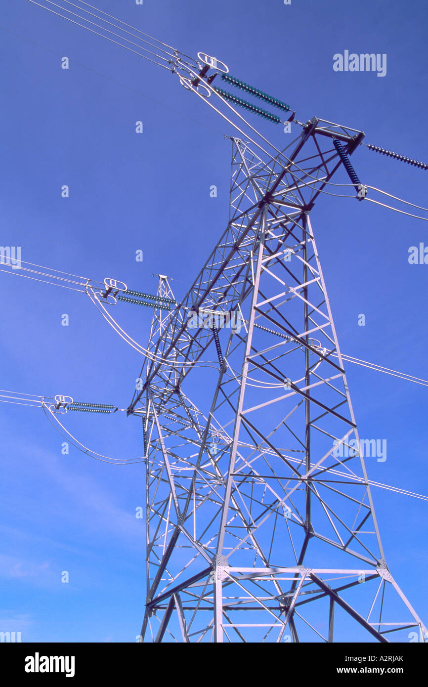 Hydro Electric Power Lines at the WAC Dam on the Peace River in