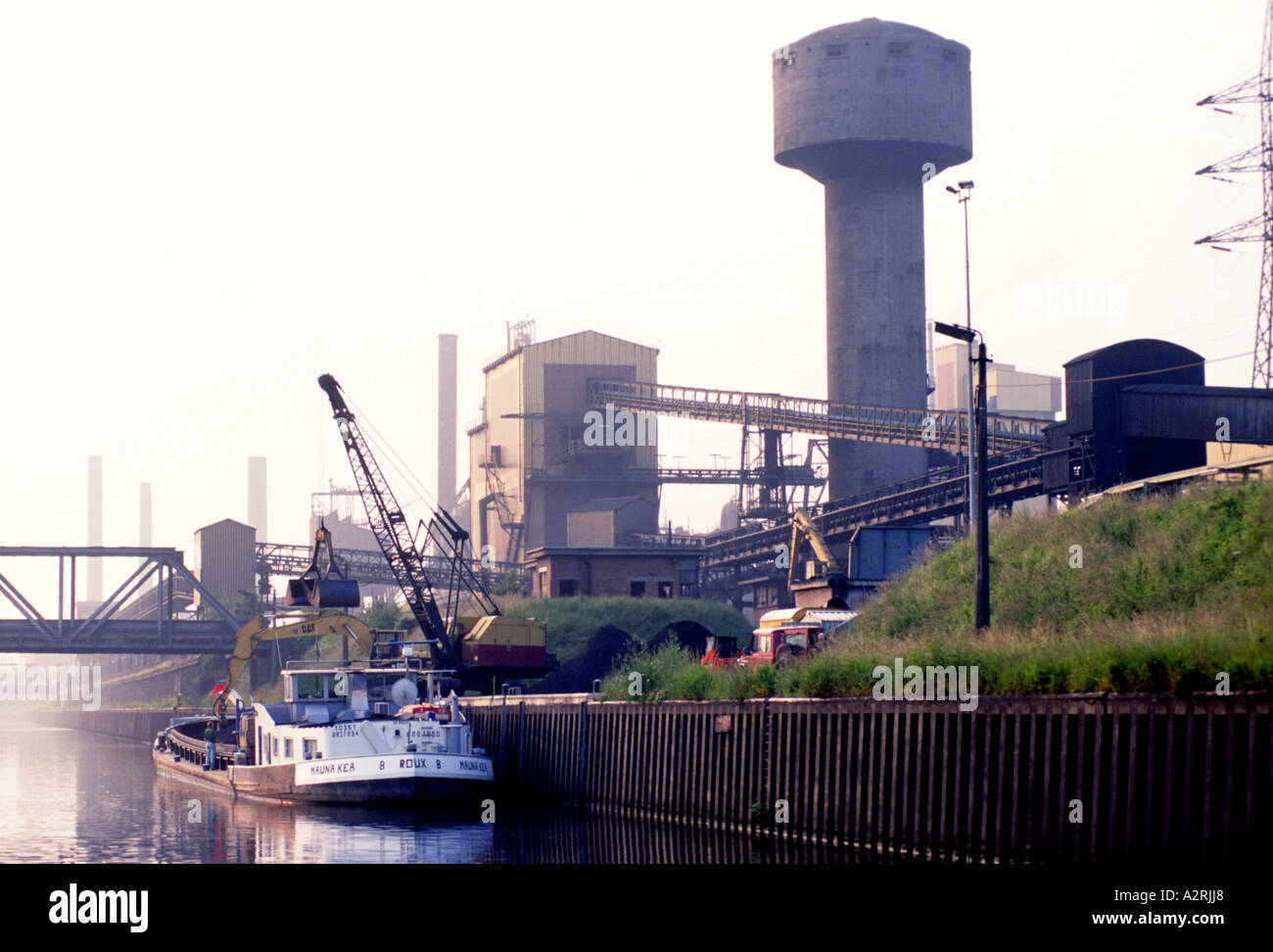 Charleroi Industry Plants glass, steel and coal industries Belgium Belgian Factory Stock Photo