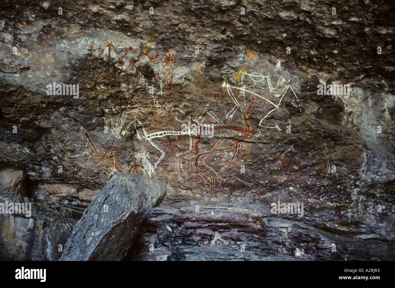 Nt Rocks Rock Paintings Nourlangie Rock Kakadu National Park Northern Territory ...