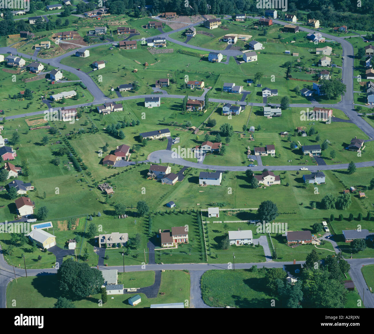 Aerial suburbs houses pennsylvania hires stock photography and images