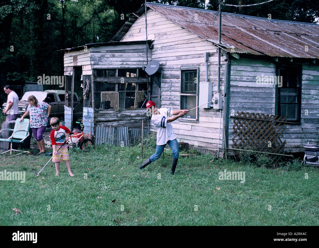 cajun culture louisiana family living on the edge of the swamp 1996 Stock Photo Alamy