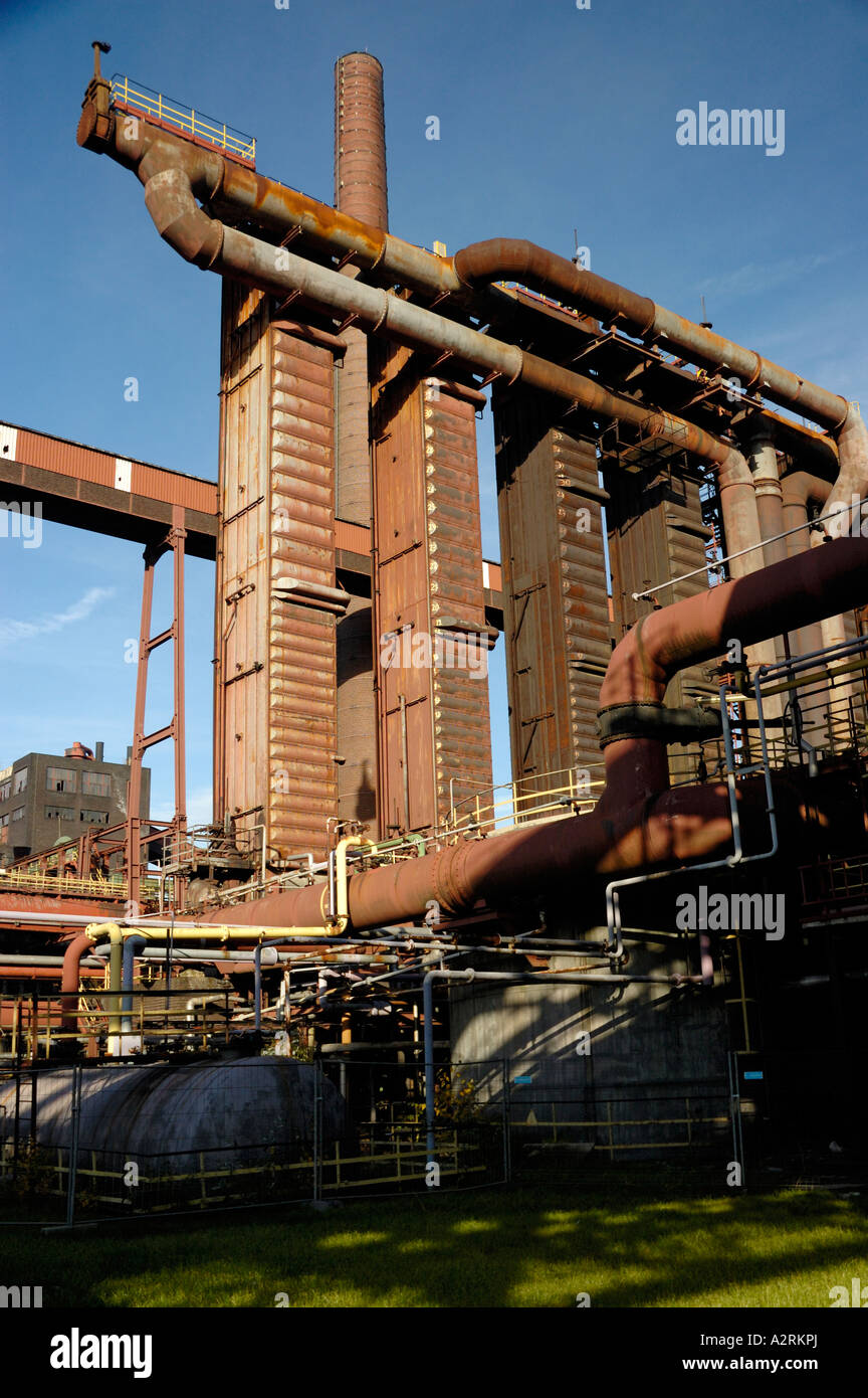 Former gas coolers at the Zollverein coking plant in Essen, Germany. Stock Photo