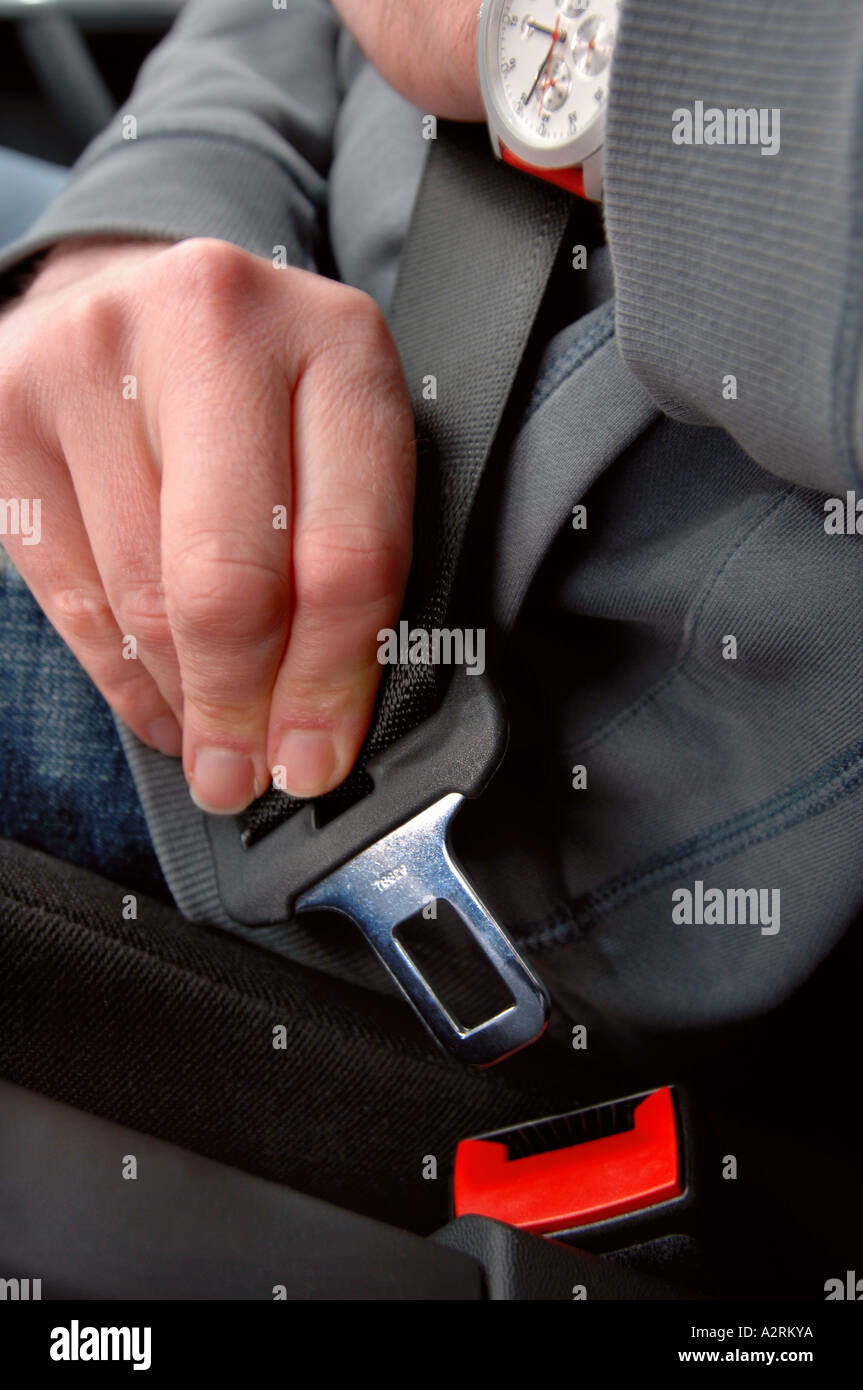 Car seatbelt unbuckled hires stock photography and images Alamy