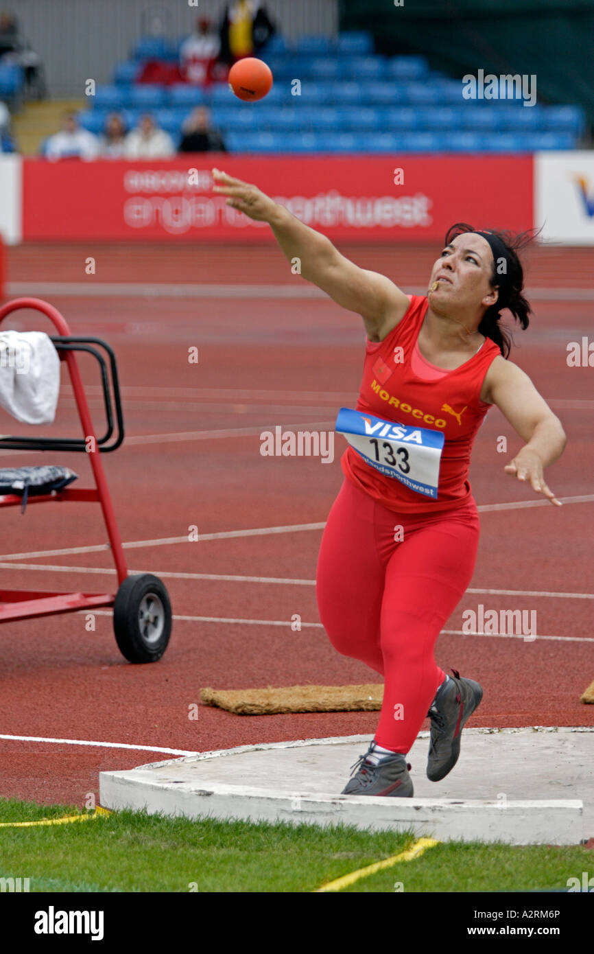 World Record Holder Laila El Garaa of Morocco competing in the women s F40 Shot  Put Stock Photo - Alamy