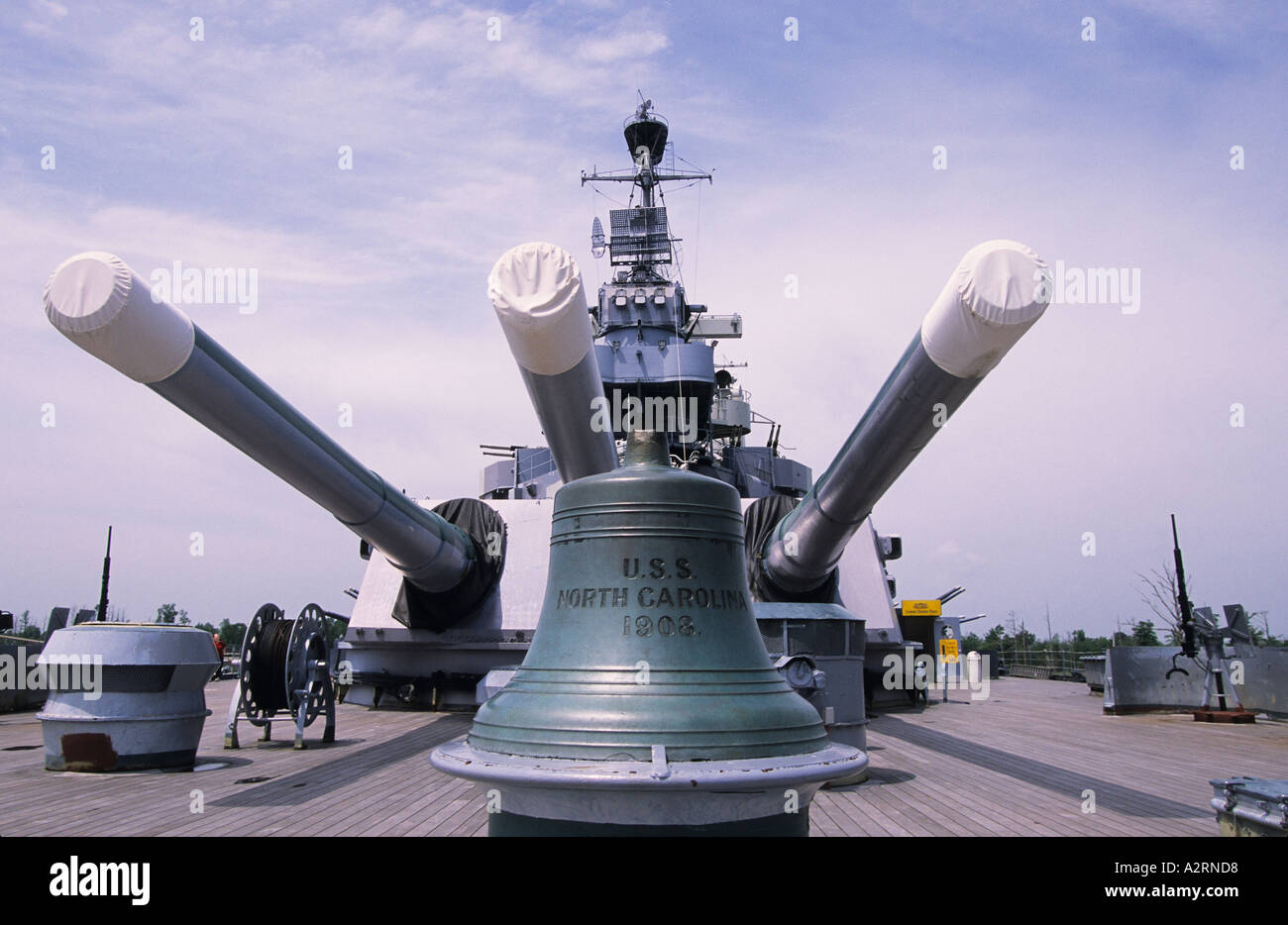 North Carolina Wilmington USS North Carolina Battleship Memorial Stock Photo