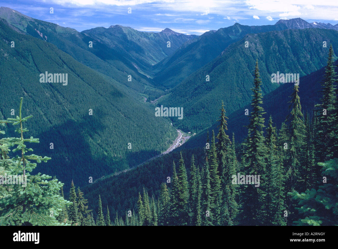 Selkirk Mountains, Carpenter Creek, & Sandon, BC, British Columbia, Canada - Historic 'Silver Rush' Mining Area, Kootenay Region Stock Photo