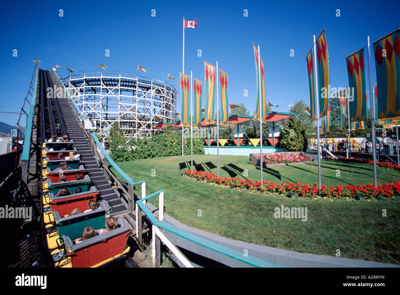 Roller Coasters Wooden Coaster Which Features A Tshaped Track Backgrounds