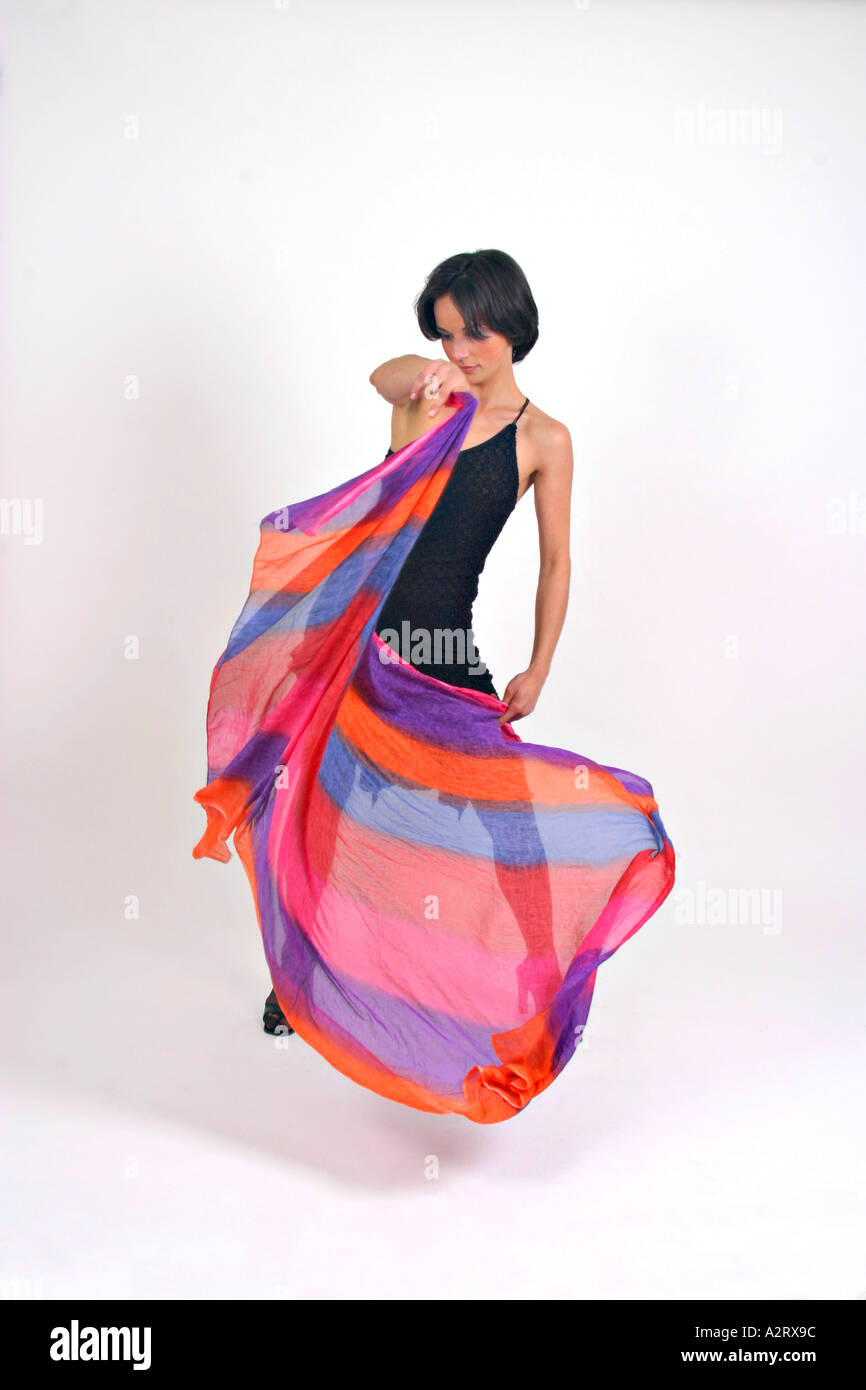 Young woman dancing minidress hi-res stock photography and images - Alamy