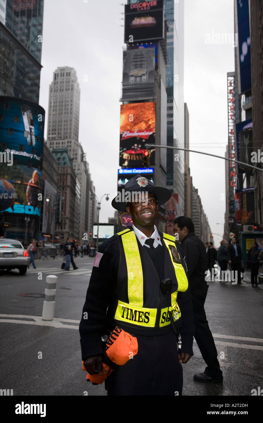 Public Safety Officer Times Square New York City USA Stock Photo Alamy