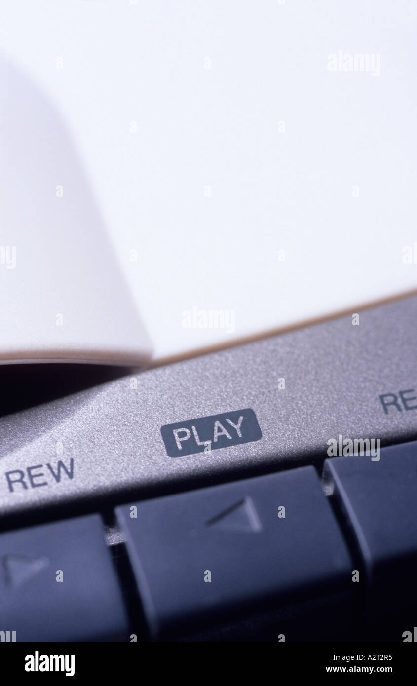 "'Play' ^button on "^tape cassette ^player" ^recorder Stock Photo Alamy