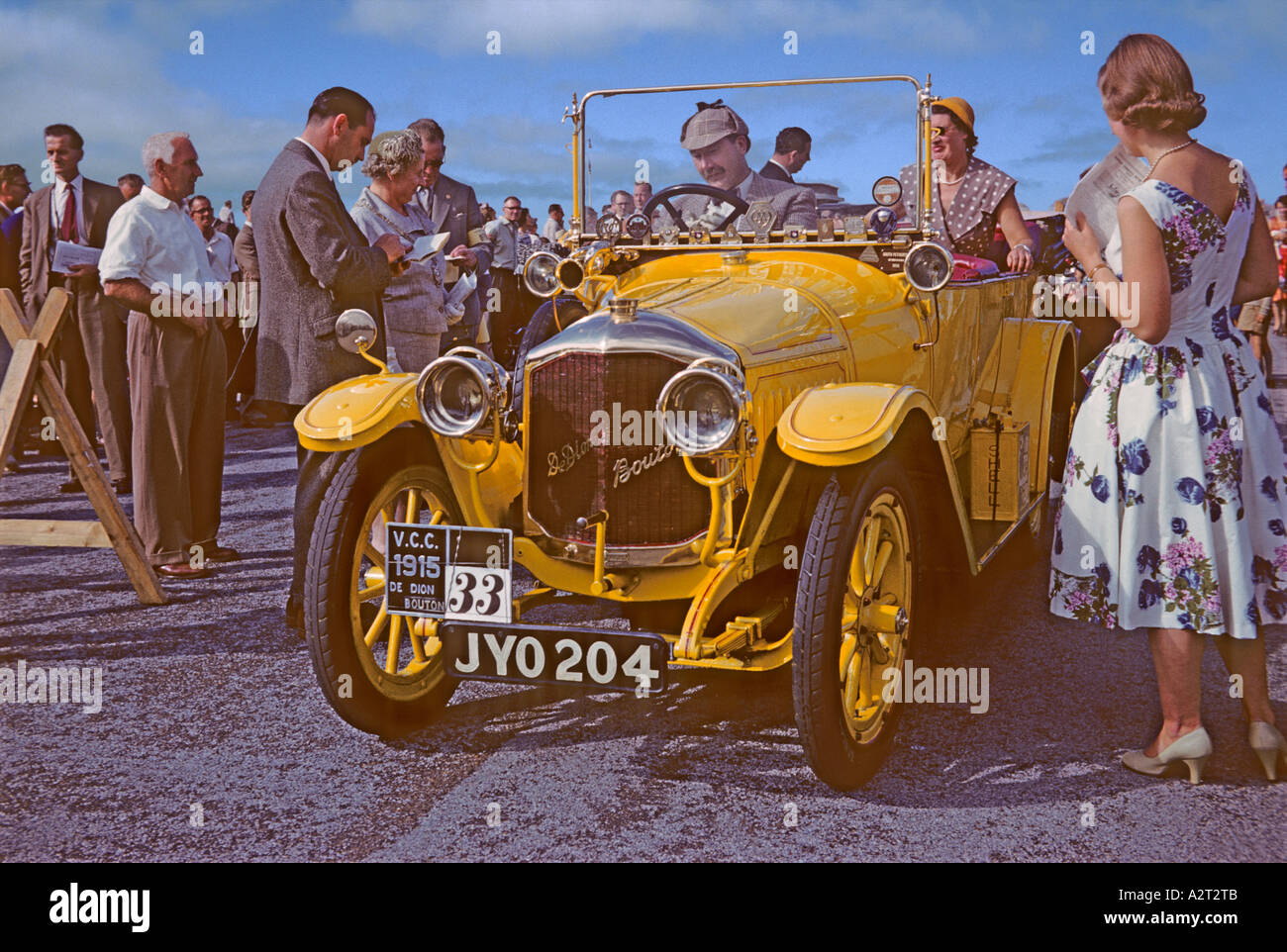 '1915 'DeDion Bouton' at ^1970 'London-Brighton' 'Veteran Car Rally', Brighton, Sussex' Stock Photo