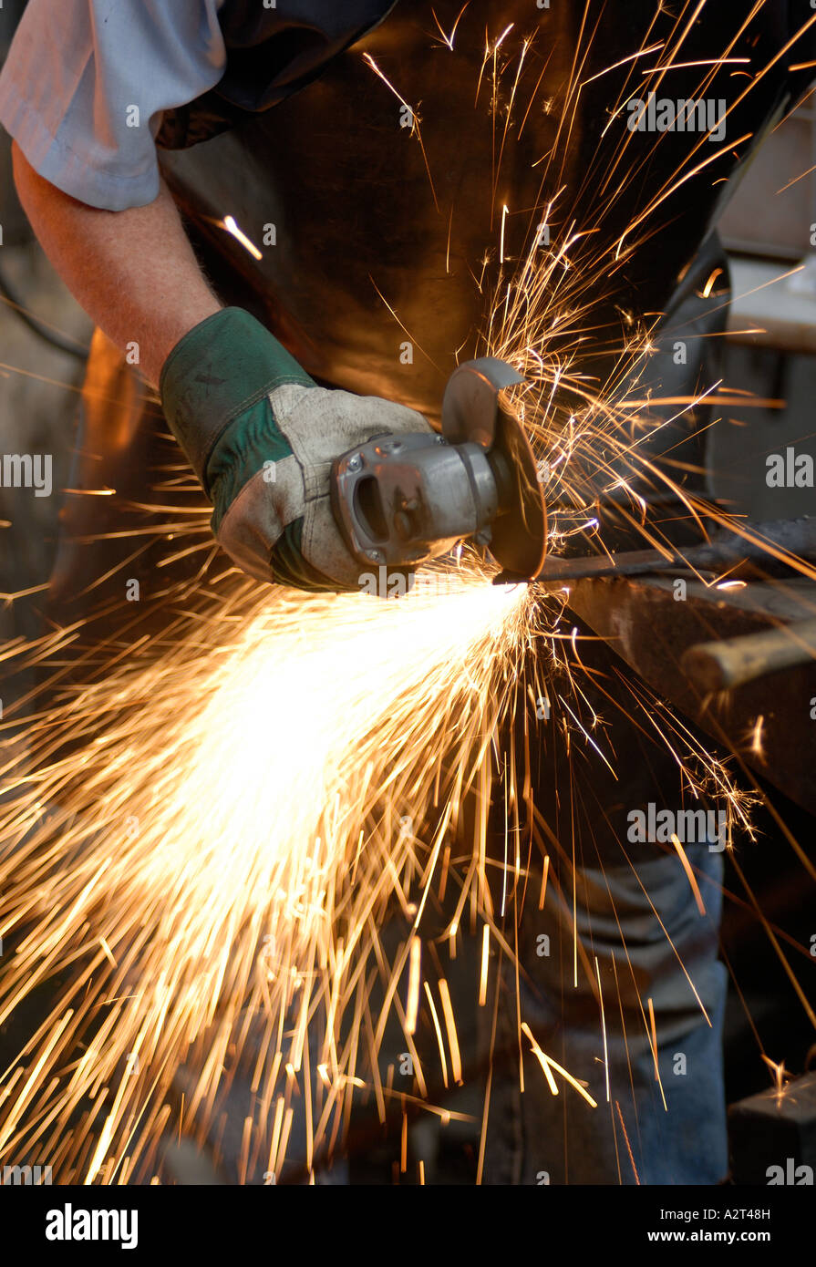 Disc grinder in use Stock Photo Alamy