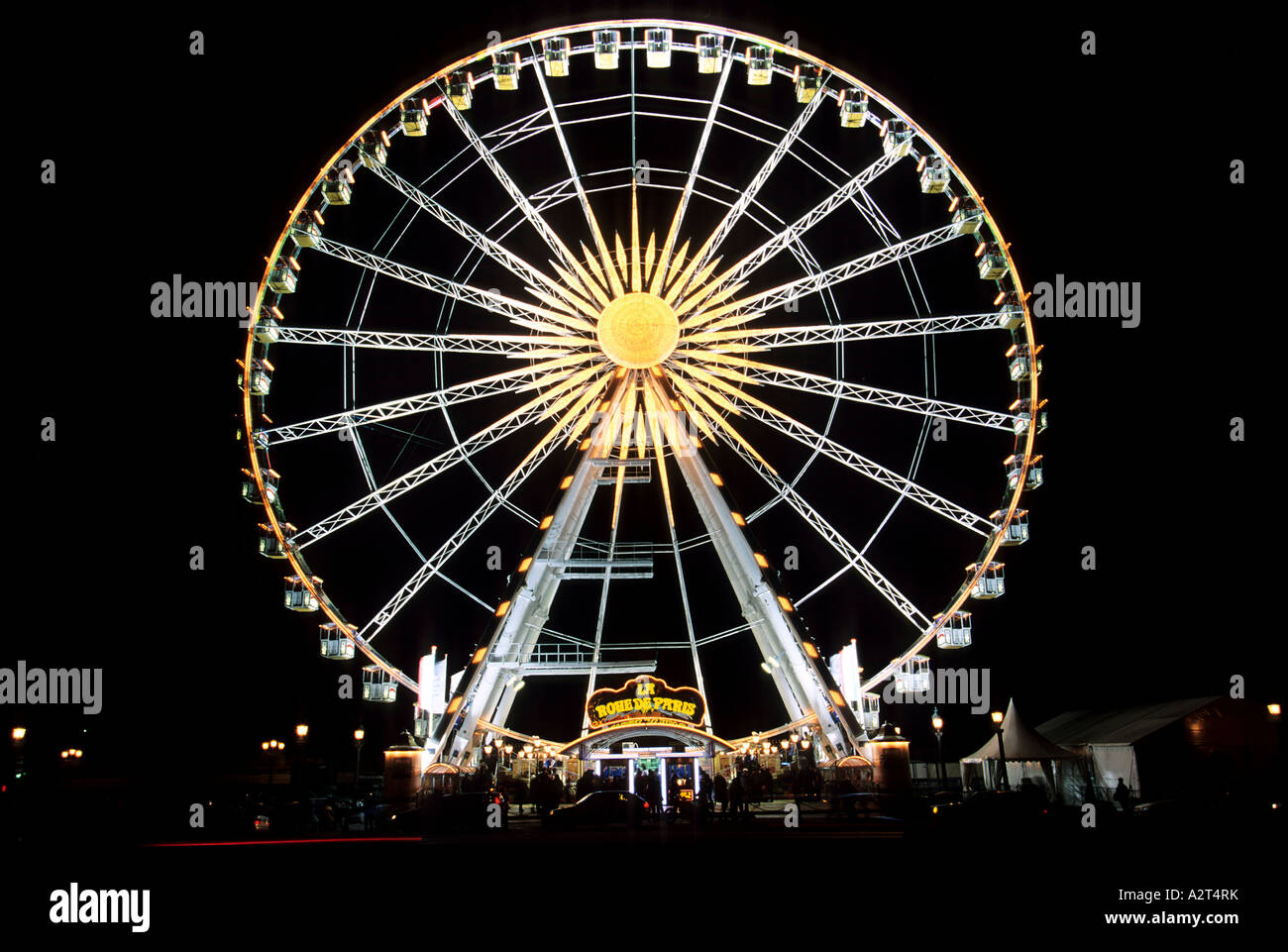 France, Paris, Big Wheel of the year 2000 on Concorde square Stock Photo