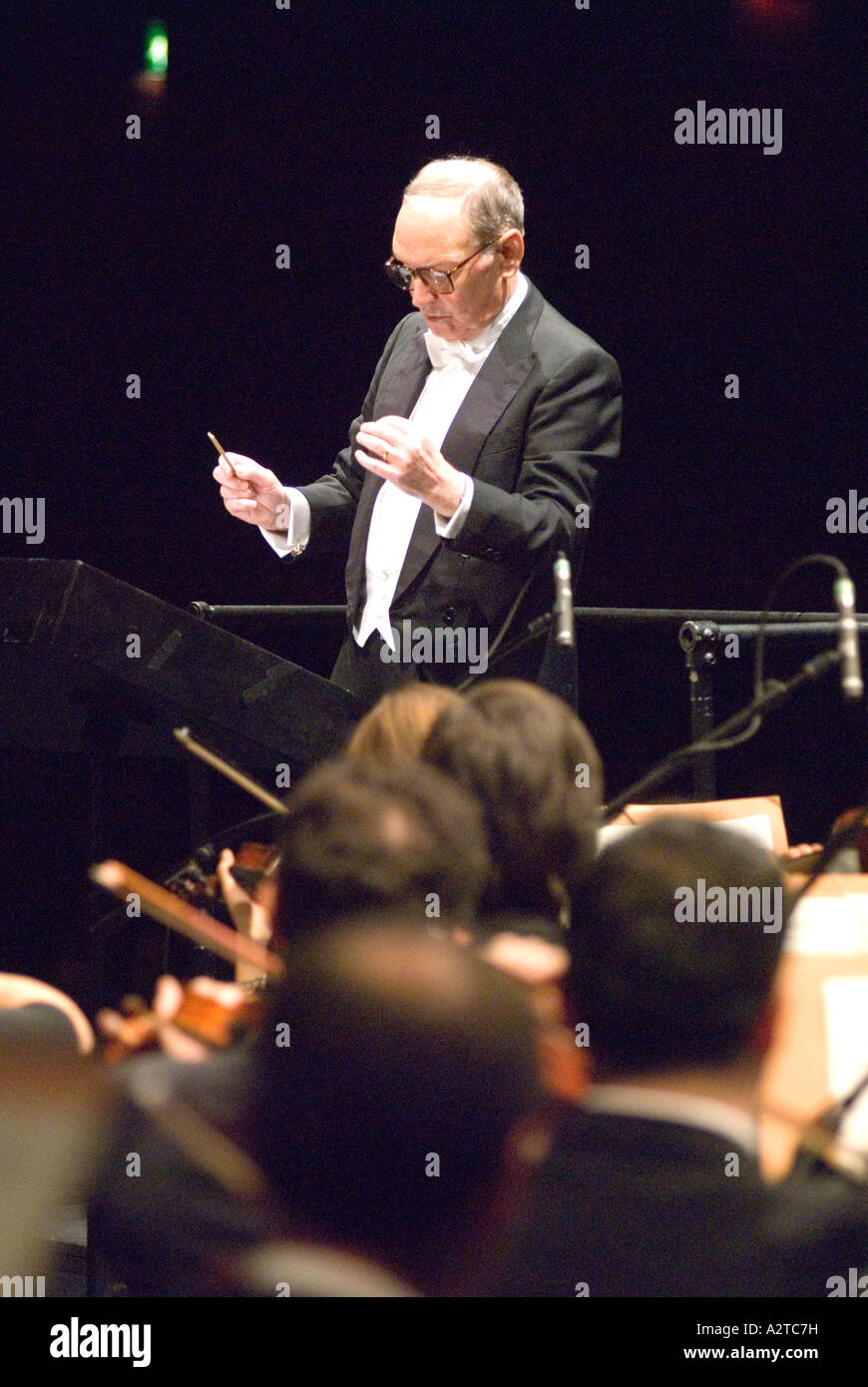 Italian film composer Ennio Morricone in concert Hammersmith Apollo London December 2006 Stock Photo