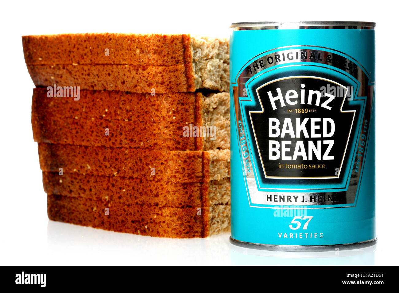 Baked Beans with Wholemeal Bread Stock Photo Alamy
