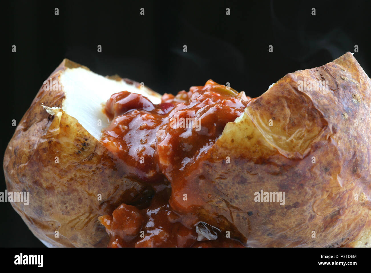 Jacket Potato with Chilli Con Carne Stock Photo Alamy