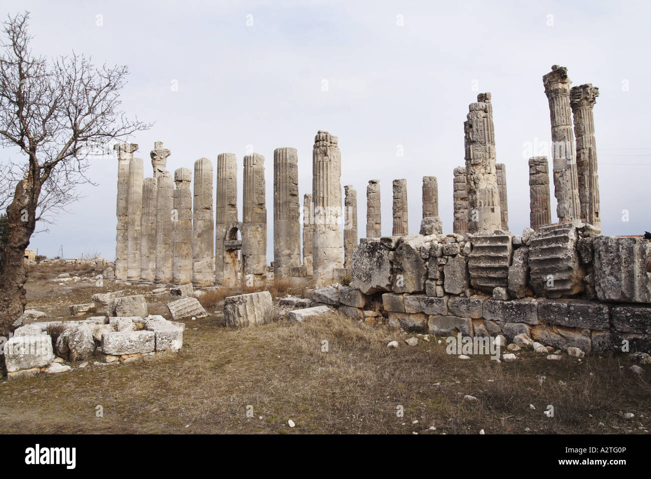 temple of Zeus in Diokaisareia, Turkey, Killikien, Uzuncaburc Stock Photo