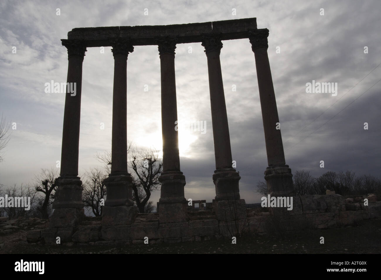 temple of the Fortuna in Diokaisareia, the corinthian columns, Turkey, Killikien, Uzuncaburc Stock Photo